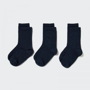 Uniqlo (3 Pairs) Kids' Socks Navy US | SNRY-17504