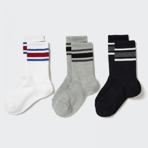 Uniqlo (3 Pairs) Kids' Socks White US | VULC-17056