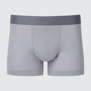 Uniqlo AIRism Boxer (Low Rise, Heather) Men Briefs Light Grey US | ORES-53768