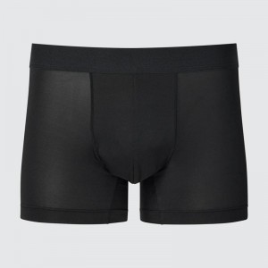 Uniqlo AIRism Boxer (Low Rise) Men Briefs Black US | NUTK-62154