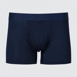 Uniqlo AIRism Boxer (Low Rise) Men Briefs Navy US | XNDU-92368