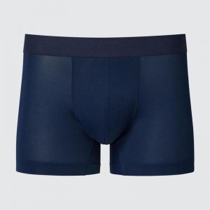 Uniqlo AIRism Boxer (Low Rise) Men Briefs Navy US | ORWV-43098