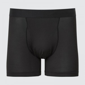 Uniqlo AIRism Boxer Men Briefs Black US | GOLS-42170