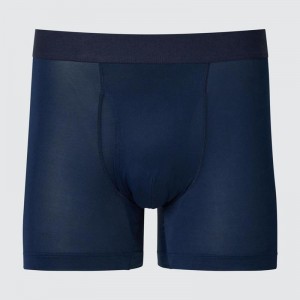 Uniqlo AIRism Boxer Men Briefs Navy US | VJKY-83527