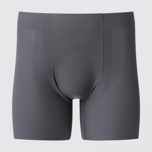 Uniqlo AIRism Boxer (Mesh, Ultra Seamless) Men Briefs Dark Grey US | KZHT-96043