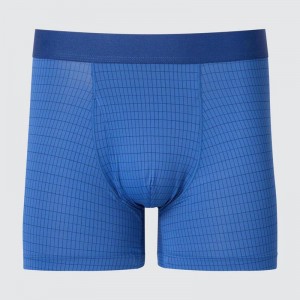 Uniqlo AIRism Boxer (Print) Men Briefs Blue US | ANFY-61794