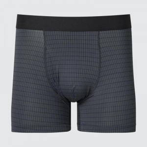 Uniqlo AIRism Boxer (Print) Men Briefs Grey US | EXNR-09482