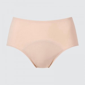 Uniqlo AIRism High Rise Period Pants (High Absorbency) Women Briefs Beige US | FWRY-16284