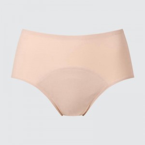 Uniqlo AIRism High Rise Period Pants Women Briefs Beige US | QULW-50873