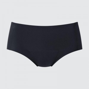 Uniqlo AIRism Hiphugger Period Pants Women Briefs Black US | ELUT-78630