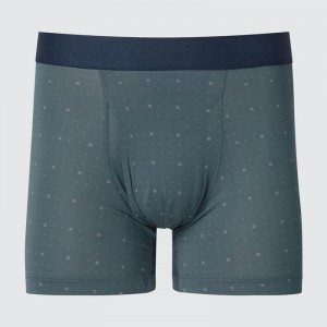 Uniqlo AIRism Printed Boxer Men Briefs Green US | TWQA-56347