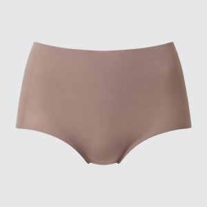 Uniqlo AIRism Seamless (High Rise) Women Briefs Brown US | GDYQ-38162