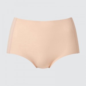 Uniqlo AIRism Seamless (High Rise) Women Briefs Beige US | DRVM-23987