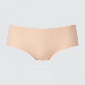 Uniqlo AIRism Seamless (Hiphugger) Women Briefs Beige US | SVZM-06982