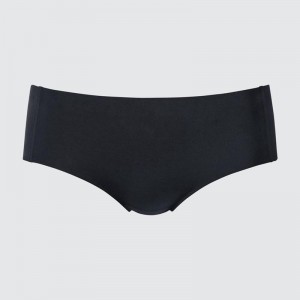 Uniqlo AIRism Seamless (Hiphugger) Women Briefs Black US | RDUA-50391