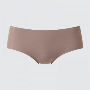 Uniqlo AIRism Seamless (Hiphugger) Women Briefs Brown US | AUHN-35219