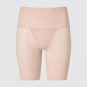 Uniqlo AIRism Shaper Half Women Shorts Beige US | ZJPF-69027