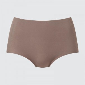 Uniqlo AIRism Ultra Seamless (High Rise) Women Briefs Brown US | ZOJX-79360