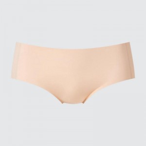 Uniqlo AIRism Ultra Seamless (Hiphugger) Women Briefs Beige US | POZG-15326