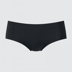 Uniqlo AIRism Ultra Seamless (Hiphugger) Women Briefs Black US | LHVE-98462