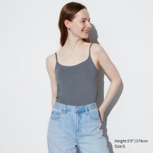 Uniqlo AIRism Women Tank Tops Grey US | KSXR-86235