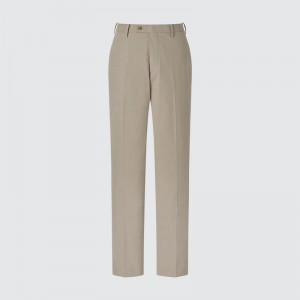 Uniqlo AirSense (Cotton-Like, Long) Men Trousers Beige US | IHWY-82164