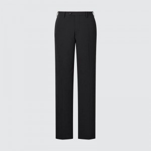 Uniqlo AirSense (Cotton-Like, Long) Men Trousers Black US | HSBF-82761