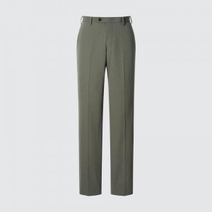 Uniqlo AirSense (Cotton-Like) Men Trousers Olive US | VNQH-46570