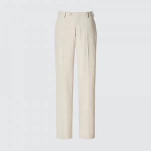 Uniqlo AirSense (Cotton-Like) Men Trousers Natural US | ULFK-84253