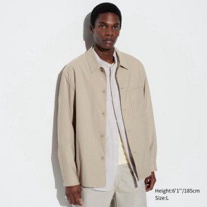 Uniqlo AirSense Men Jackets Beige US | DYEF-08931