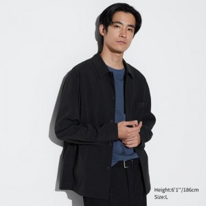 Uniqlo AirSense Men Jackets Black US | QIGK-35981