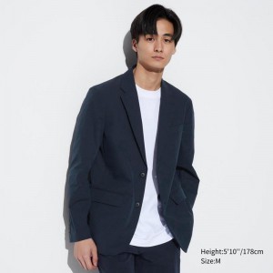 Uniqlo AirSense Men Jackets Navy US | JPEO-14780