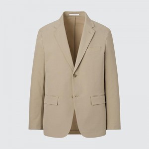 Uniqlo AirSense Ultra Light Men Jackets Beige US | OIGM-21634