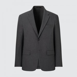 Uniqlo AirSense Ultra Light (Wool-Like) Men Jackets Dark Grey US | TXGA-35427