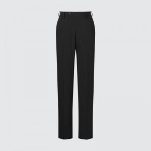 Uniqlo AirSense (Wool-Like, Long) Men Trousers Black US | KFGZ-27159