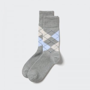 Uniqlo (Argyle) Men Socks Grey US | MXRP-96038