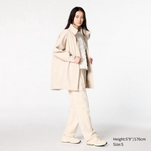 Uniqlo BLOCKTECH Half Women Coats Natural US | KWSH-21470