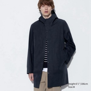 Uniqlo BLOCKTECH Men Coat Navy US | EMQI-59843