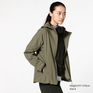 Uniqlo BLOCKTECH Women Parka Olive US | IWBS-65281