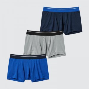 Uniqlo Boys AIRism Boxer (3 Pairs) Kids' Briefs Blue US | UDGK-48305