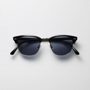 Uniqlo Browline Men Sunglasses Black US | MZCR-36827