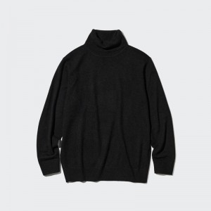 Uniqlo Cashmere Men Jumper Black US | MIKU-10632