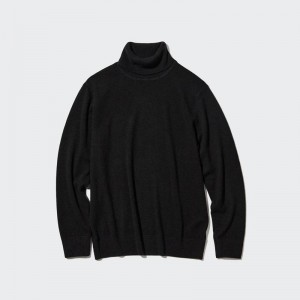 Uniqlo Cashmere Men Jumper Black US | MPHS-95362