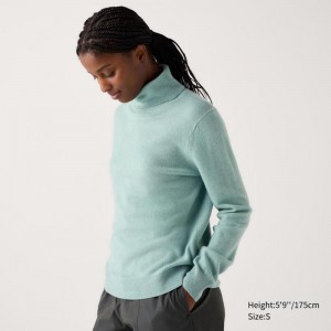 Uniqlo Cashmere Women Jumper Green US | NGXW-58492