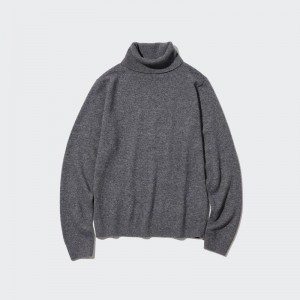 Uniqlo Cashmere Women Jumper Grey US | VDLA-49506