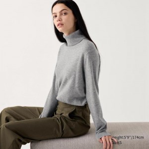 Uniqlo Cashmere Women Jumper Grey US | YCSP-39615