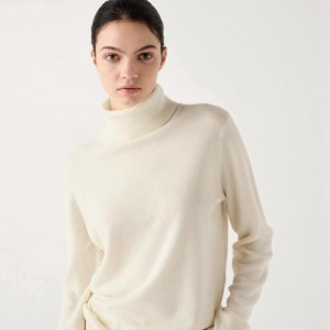 Uniqlo Cashmere Women Jumper Off White US | UZET-40728