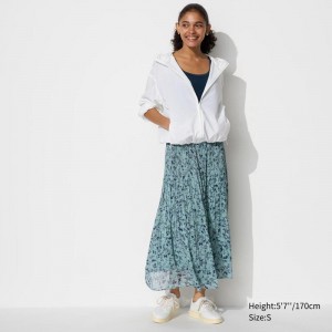 Uniqlo Chiffon (Printed) Women Skirts Green US | ODZN-69425