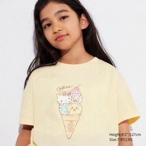 Uniqlo Chiikawa X Sanrio Characters UT Graphic Kids' T-Shirt Yellow US | XUIQ-84601