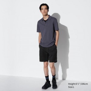 Uniqlo Chino Men Shorts Black US | WEZM-64593